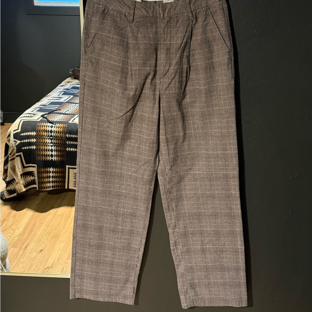 Brixton Gray Plaid Trousers